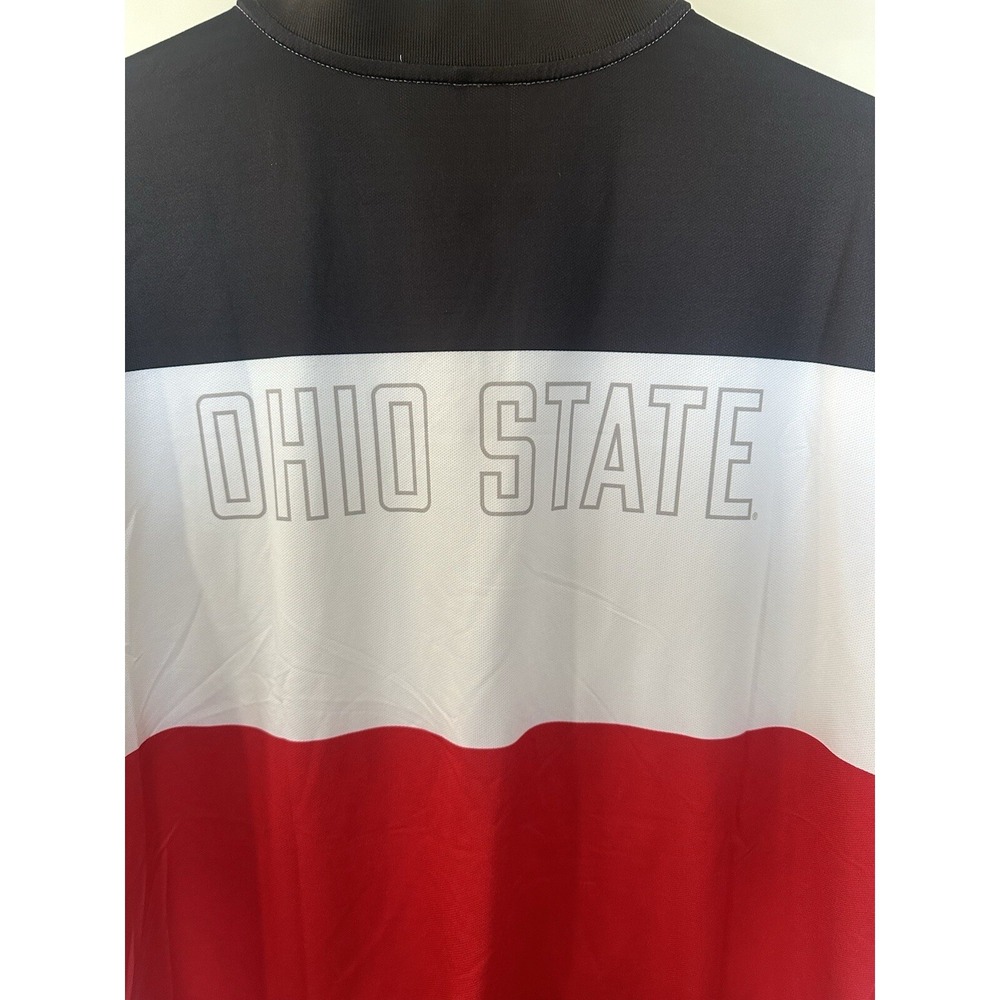 Ohio State Buckeyes OSU Nike Transition Dri Fit Mens Golf Polo XL White Red Blk - Picture 5 of 5